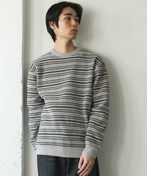 URBAN RESEARCH DOORS / アーバンリサーチ ドアーズ ニット・セーター | モールマルチボーダーニット | 詳細4