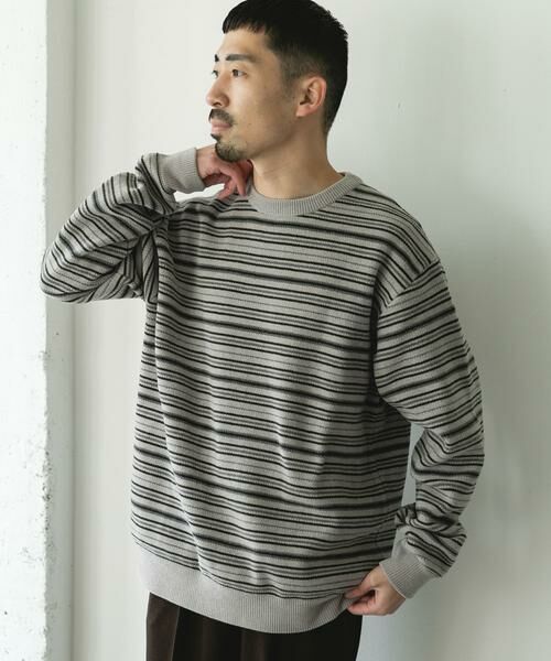 URBAN RESEARCH DOORS / アーバンリサーチ ドアーズ ニット・セーター | モールマルチボーダーニット | 詳細9