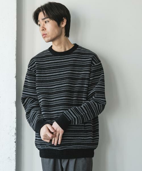 URBAN RESEARCH DOORS / アーバンリサーチ ドアーズ ニット・セーター | モールマルチボーダーニット | 詳細23
