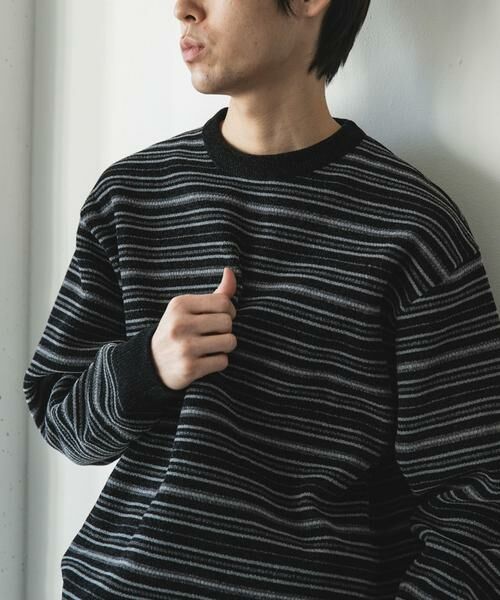 URBAN RESEARCH DOORS / アーバンリサーチ ドアーズ ニット・セーター | モールマルチボーダーニット | 詳細26