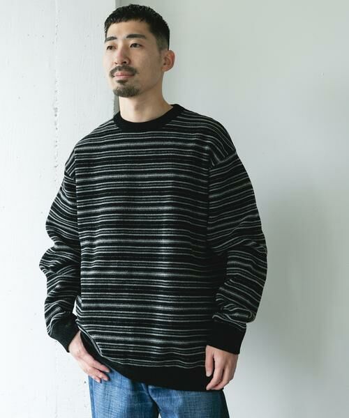 URBAN RESEARCH DOORS / アーバンリサーチ ドアーズ ニット・セーター | モールマルチボーダーニット | 詳細29