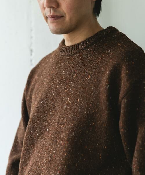 URBAN RESEARCH DOORS / アーバンリサーチ ドアーズ ニット・セーター | ウールブレンドネップクルーネックニット | 詳細1