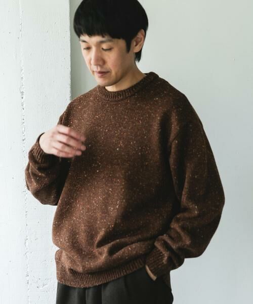 URBAN RESEARCH DOORS / アーバンリサーチ ドアーズ ニット・セーター | ウールブレンドネップクルーネックニット | 詳細4