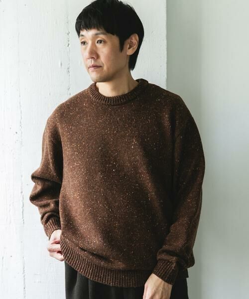 URBAN RESEARCH DOORS / アーバンリサーチ ドアーズ ニット・セーター | ウールブレンドネップクルーネックニット | 詳細5