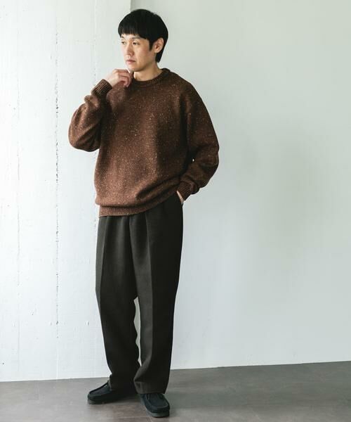 URBAN RESEARCH DOORS / アーバンリサーチ ドアーズ ニット・セーター | ウールブレンドネップクルーネックニット | 詳細7