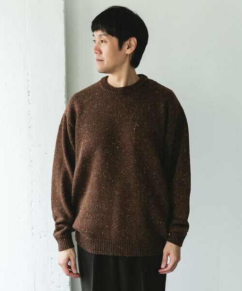 URBAN RESEARCH DOORS / アーバンリサーチ ドアーズ ニット・セーター | ウールブレンドネップクルーネックニット | 詳細8
