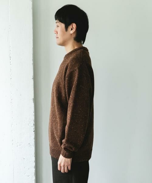 URBAN RESEARCH DOORS / アーバンリサーチ ドアーズ ニット・セーター | ウールブレンドネップクルーネックニット | 詳細9