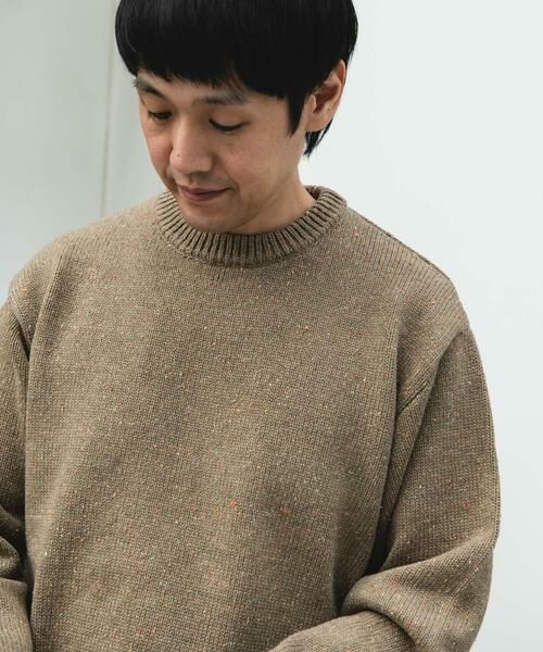 URBAN RESEARCH DOORS / アーバンリサーチ ドアーズ ニット・セーター | ウールブレンドネップクルーネックニット(ベージュ系その他)
