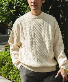 URBAN RESEARCH DOORS / アーバンリサーチ ドアーズ ニット・セーター | アランニットクルーネックプルオーバー