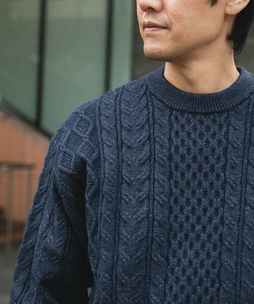 URBAN RESEARCH DOORS / アーバンリサーチ ドアーズ ニット・セーター | アランニットクルーネックプルオーバー | 詳細4