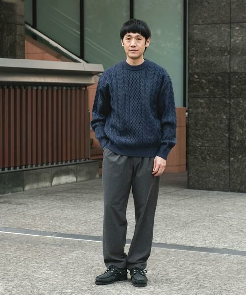 URBAN RESEARCH DOORS / アーバンリサーチ ドアーズ ニット・セーター | アランニットクルーネックプルオーバー | 詳細6