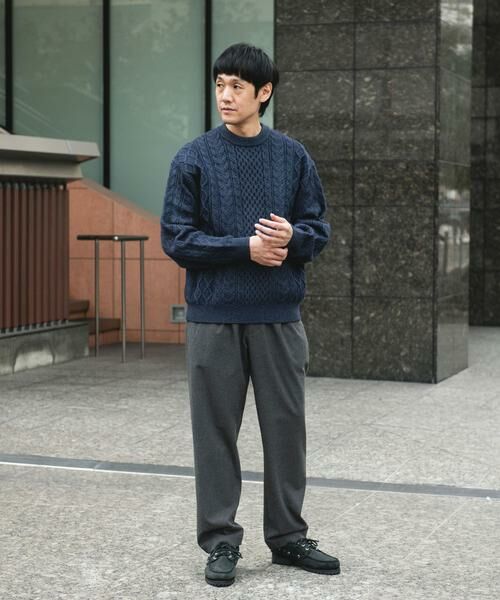 URBAN RESEARCH DOORS / アーバンリサーチ ドアーズ ニット・セーター | アランニットクルーネックプルオーバー | 詳細7