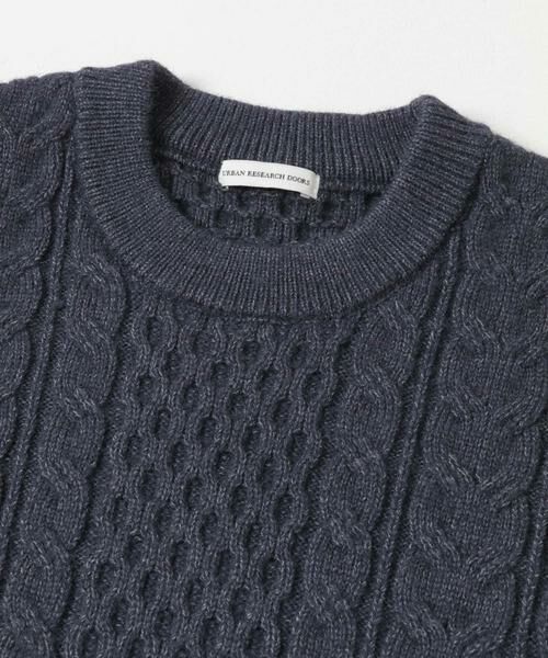 URBAN RESEARCH DOORS / アーバンリサーチ ドアーズ ニット・セーター | アランニットクルーネックプルオーバー | 詳細9