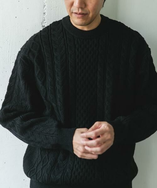 URBAN RESEARCH DOORS / アーバンリサーチ ドアーズ ニット・セーター | アランニットクルーネックプルオーバー | 詳細23
