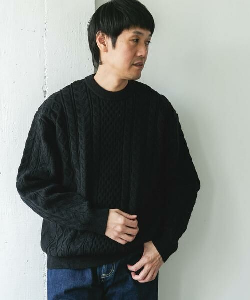 URBAN RESEARCH DOORS / アーバンリサーチ ドアーズ ニット・セーター | アランニットクルーネックプルオーバー | 詳細26
