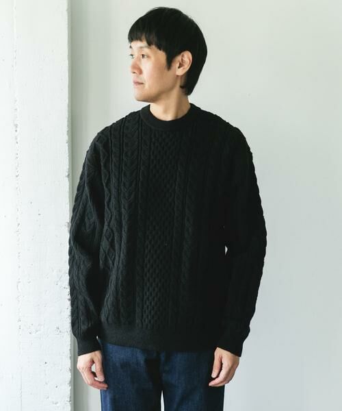 URBAN RESEARCH DOORS / アーバンリサーチ ドアーズ ニット・セーター | アランニットクルーネックプルオーバー | 詳細29