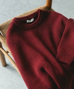 URBAN RESEARCH DOORS / アーバンリサーチ ドアーズ ニット・セーター | 畦ニット クルーネックプルオーバー