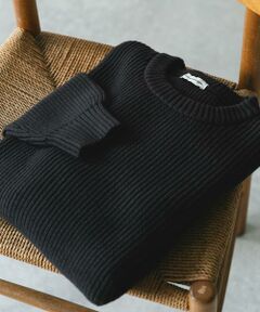 URBAN RESEARCH DOORS / アーバンリサーチ ドアーズ ニット・セーター | 畦ニット クルーネックプルオーバー