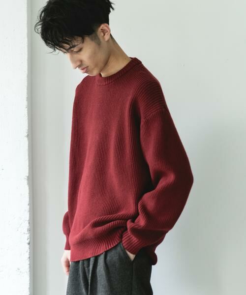 URBAN RESEARCH DOORS / アーバンリサーチ ドアーズ ニット・セーター | 畦ニット クルーネックプルオーバー | 詳細2