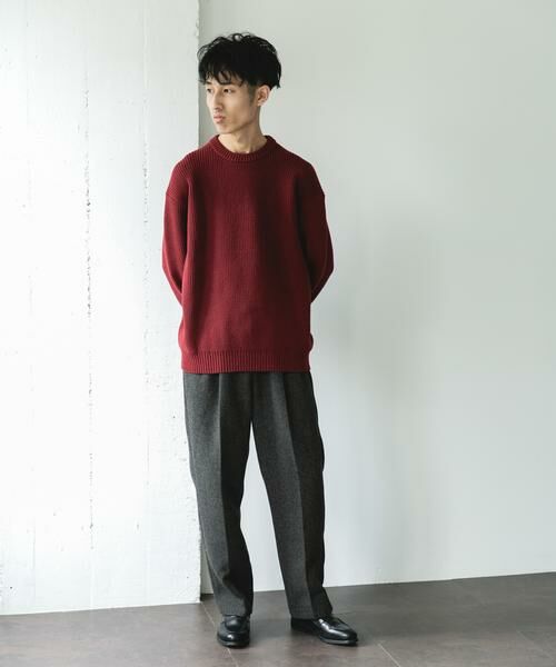 URBAN RESEARCH DOORS / アーバンリサーチ ドアーズ ニット・セーター | 畦ニット クルーネックプルオーバー | 詳細6