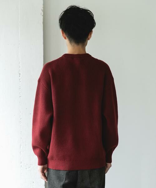 URBAN RESEARCH DOORS / アーバンリサーチ ドアーズ ニット・セーター | 畦ニット クルーネックプルオーバー | 詳細9