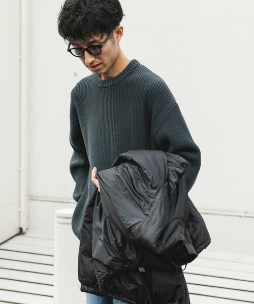 URBAN RESEARCH DOORS / アーバンリサーチ ドアーズ ニット・セーター | 畦ニット クルーネックプルオーバー | 詳細12