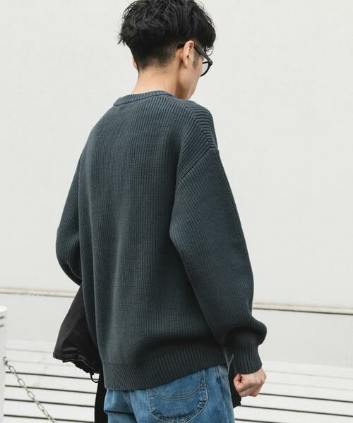 URBAN RESEARCH DOORS / アーバンリサーチ ドアーズ ニット・セーター | 畦ニット クルーネックプルオーバー | 詳細15