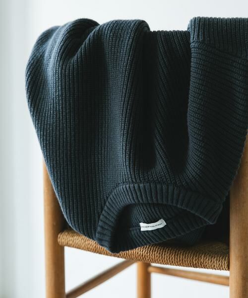 URBAN RESEARCH DOORS / アーバンリサーチ ドアーズ ニット・セーター | 畦ニット クルーネックプルオーバー(グリーン系その他)