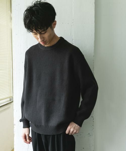 URBAN RESEARCH DOORS / アーバンリサーチ ドアーズ ニット・セーター | 畦ニット クルーネックプルオーバー | 詳細30