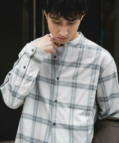 URBAN RESEARCH DOORS / アーバンリサーチ ドアーズ シャツ・ブラウス | 防シワ起毛ネルバンドカラーシャツ