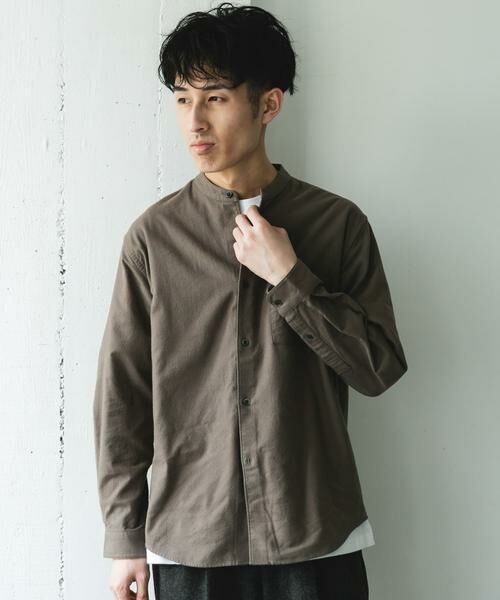 URBAN RESEARCH DOORS / アーバンリサーチ ドアーズ シャツ・ブラウス | 防シワ起毛ネルバンドカラーシャツ | 詳細2