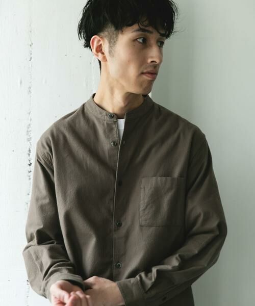 URBAN RESEARCH DOORS / アーバンリサーチ ドアーズ シャツ・ブラウス | 防シワ起毛ネルバンドカラーシャツ | 詳細4