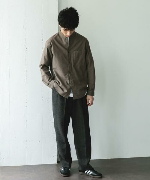 URBAN RESEARCH DOORS / アーバンリサーチ ドアーズ シャツ・ブラウス | 防シワ起毛ネルバンドカラーシャツ | 詳細7