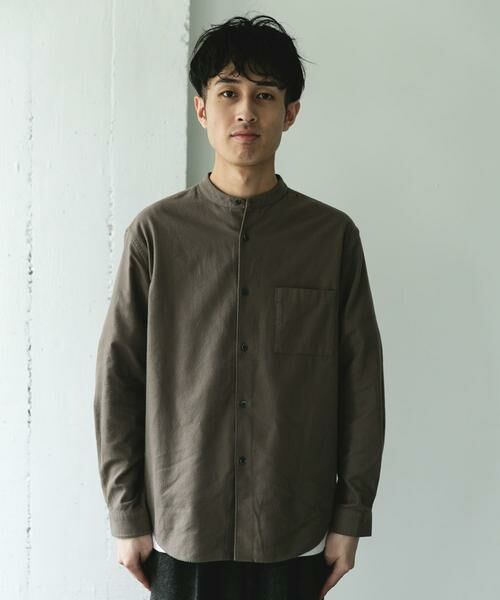 URBAN RESEARCH DOORS / アーバンリサーチ ドアーズ シャツ・ブラウス | 防シワ起毛ネルバンドカラーシャツ | 詳細8