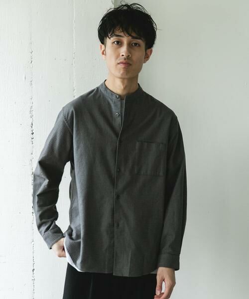 URBAN RESEARCH DOORS / アーバンリサーチ ドアーズ シャツ・ブラウス | 防シワ起毛ネルバンドカラーシャツ | 詳細23