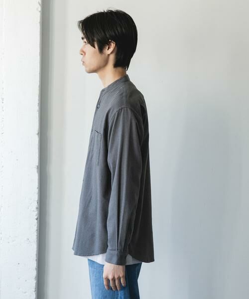 URBAN RESEARCH DOORS / アーバンリサーチ ドアーズ シャツ・ブラウス | 防シワ起毛ネルバンドカラーシャツ | 詳細28