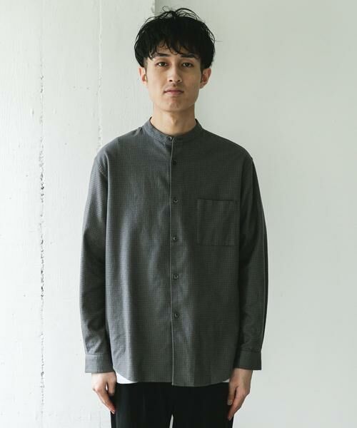 URBAN RESEARCH DOORS / アーバンリサーチ ドアーズ シャツ・ブラウス | 防シワ起毛ネルバンドカラーシャツ | 詳細30