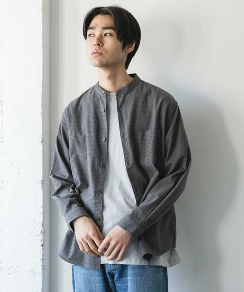 URBAN RESEARCH DOORS / アーバンリサーチ ドアーズ シャツ・ブラウス | 防シワ起毛ネルバンドカラーシャツ | 詳細14