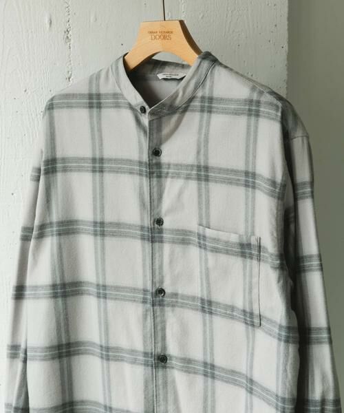 URBAN RESEARCH DOORS / アーバンリサーチ ドアーズ シャツ・ブラウス | 防シワ起毛ネルバンドカラーシャツ(チェック)