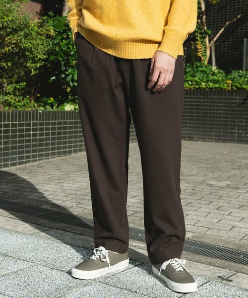 URBAN RESEARCH DOORS / アーバンリサーチ ドアーズ その他パンツ | 起毛ウォームタッチイージートラウザー(ブラウン)