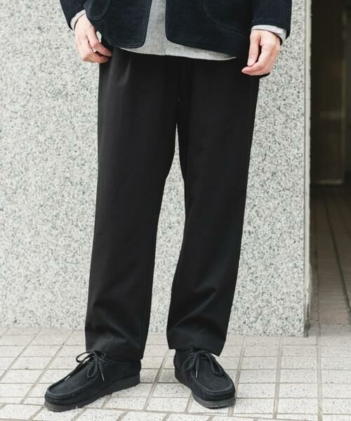 URBAN RESEARCH DOORS / アーバンリサーチ ドアーズ その他パンツ | 起毛ウォームタッチイージートラウザー(ブラック)