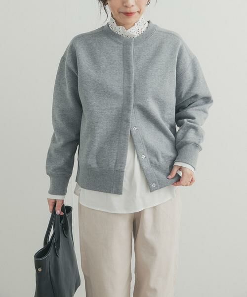 URBAN RESEARCH DOORS / アーバンリサーチ ドアーズ カーディガン・ボレロ | 裏起毛スウェットカーディガン | 詳細1
