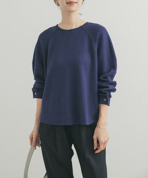 URBAN RESEARCH DOORS / アーバンリサーチ ドアーズ Tシャツ | カーブスリーブプルオーバー（ネイビー）