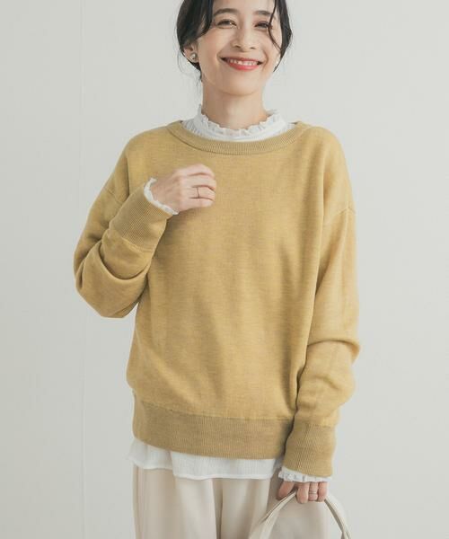 URBAN RESEARCH DOORS / アーバンリサーチ ドアーズ ニット・セーター | Wフェイスボートネックニット | 詳細1