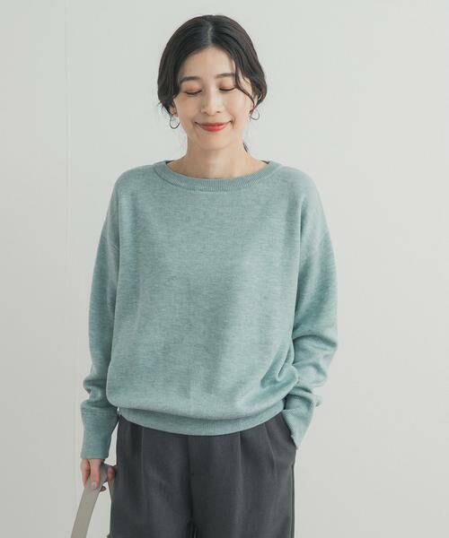 URBAN RESEARCH DOORS / アーバンリサーチ ドアーズ ニット・セーター | Wフェイスボートネックニット | 詳細12