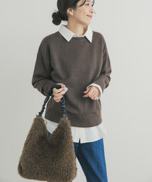 URBAN RESEARCH DOORS / アーバンリサーチ ドアーズ ニット・セーター | Wフェイスボートネックニット | 詳細23