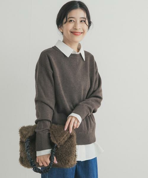 URBAN RESEARCH DOORS / アーバンリサーチ ドアーズ ニット・セーター | Wフェイスボートネックニット | 詳細24
