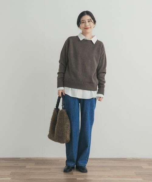 URBAN RESEARCH DOORS / アーバンリサーチ ドアーズ ニット・セーター | Wフェイスボートネックニット | 詳細25