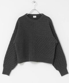 URBAN RESEARCH DOORS / アーバンリサーチ ドアーズ ニット・セーター | パッチワーク柄袖ボリュームニット