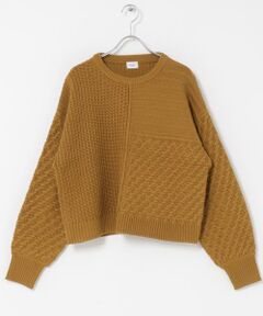 URBAN RESEARCH DOORS / アーバンリサーチ ドアーズ ニット・セーター | パッチワーク柄袖ボリュームニット